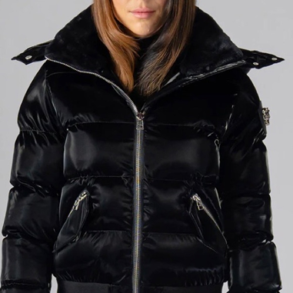 WOODPECKER WOODY BOMBER JACKET - ALL WET BLACK New - Picture 4 of 16